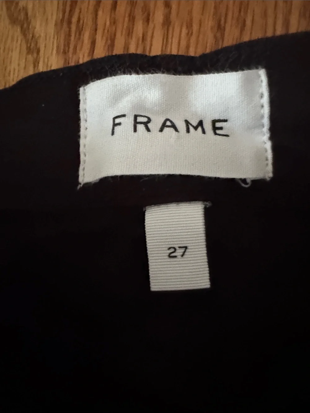 Frame Denim Black Straight Leg Jeans